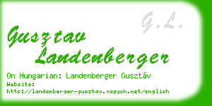 gusztav landenberger business card